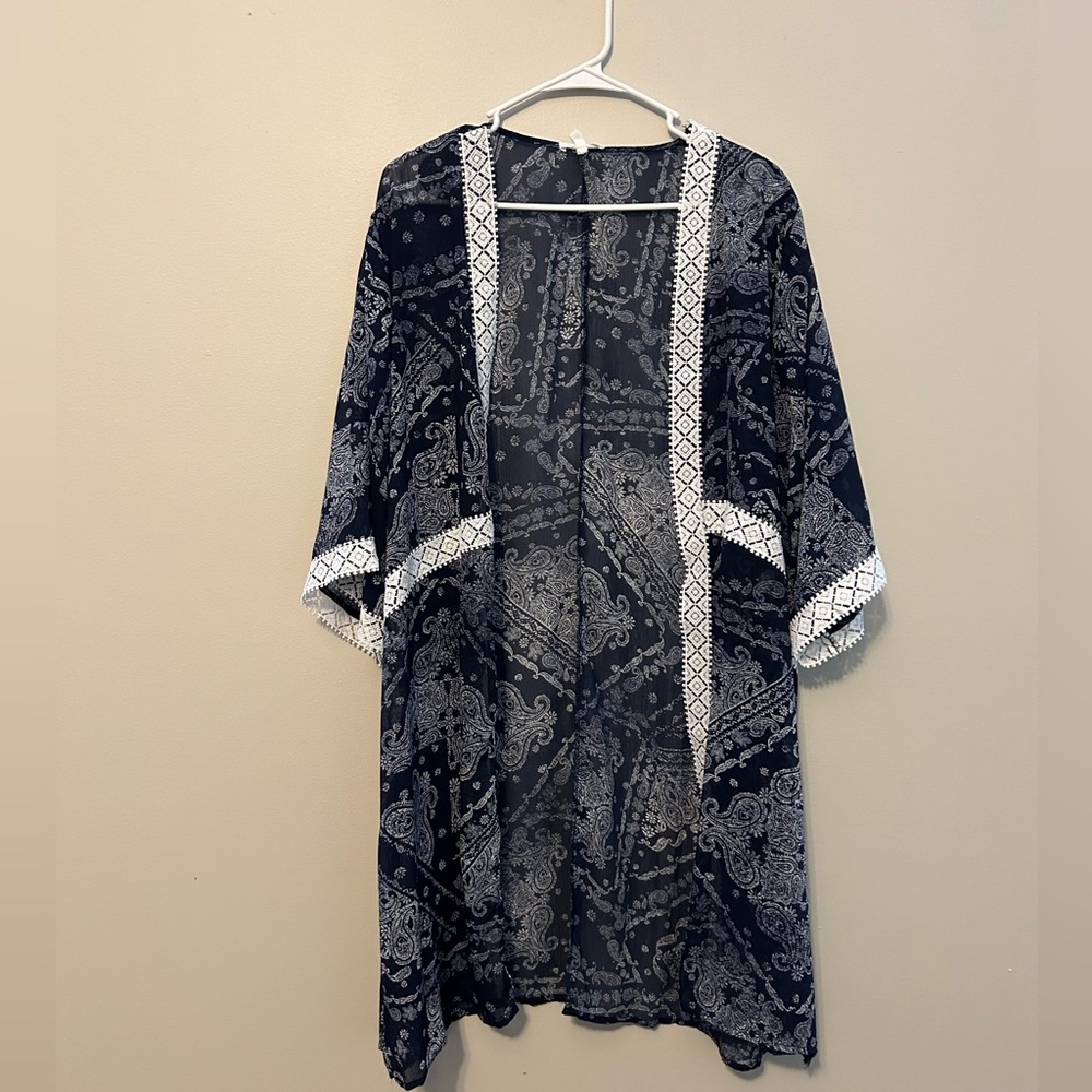 Navy shear jacket